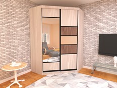 Шкаф-купе "Геометрия 2 - А02" (Т2)