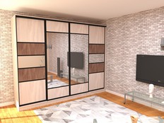 ШКАФ-КУПЕ "ГЕОМЕТРИЯ 2 - А04"