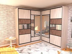 Шкаф-купе "Геометрия 2 - А04" (Т3)