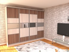ШКАФ-КУПЕ "ГЕОМЕТРИЯ 2 - Б04"