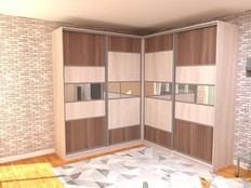 Шкаф-купе "Геометрия 2 - Б04" (Т3)