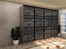 Шкаф-купе "Нуар 2" Т4