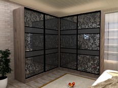 Шкаф-купе "Нуар 2" Т4 (Т3)